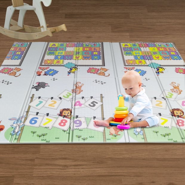 Kids Play Mat Baby Crawling Pad Floor Foldable XPE Foam Non-slip Zoo Image 7