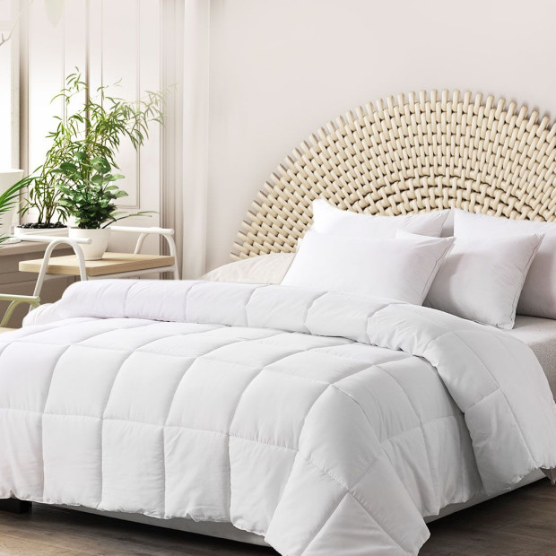 Microfiber Quilt Doona Bedding Comforter All Season Super King Image 7