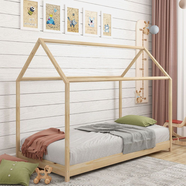 Bed Frame Single Wooden Timber House Frame Wood Mattress Base Platform Image 7