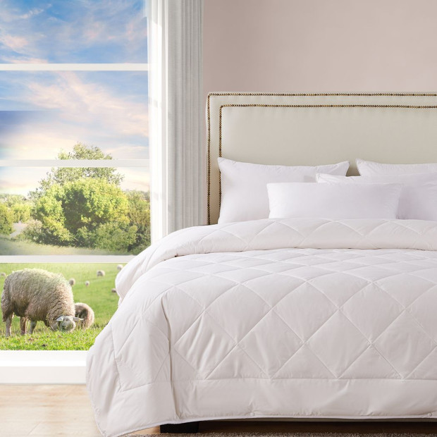 Wool Quilt 100% Aus Merino Duvet Doona All Season Double 350GSM Image 8