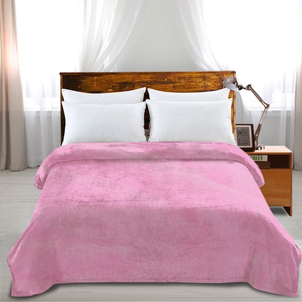 320GSM 220x160cm Ultra Soft Mink Blanket Warm Throw in Teal Colour Image 7