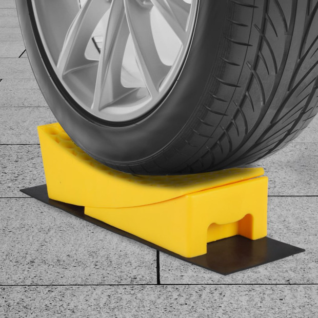 Caravan Levelling Ramps Wheel Chocks Kit RV Trailer 13600KG Skid Pad Image 8