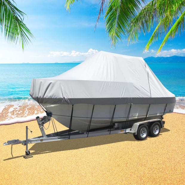 21-23 FT Boat Cover Trailerable Weatherproof Jumbo Marine Heavy Duty Image 8