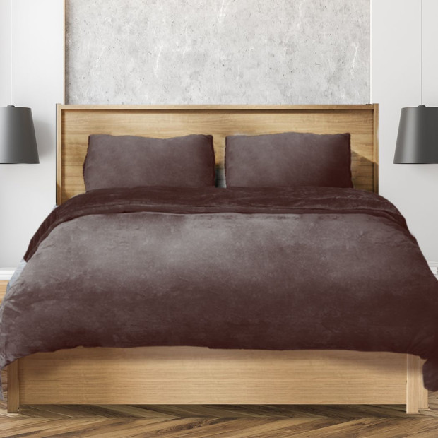 Luxury Flannel Quilt Cover with Pillowcase Mink Queen Image 8