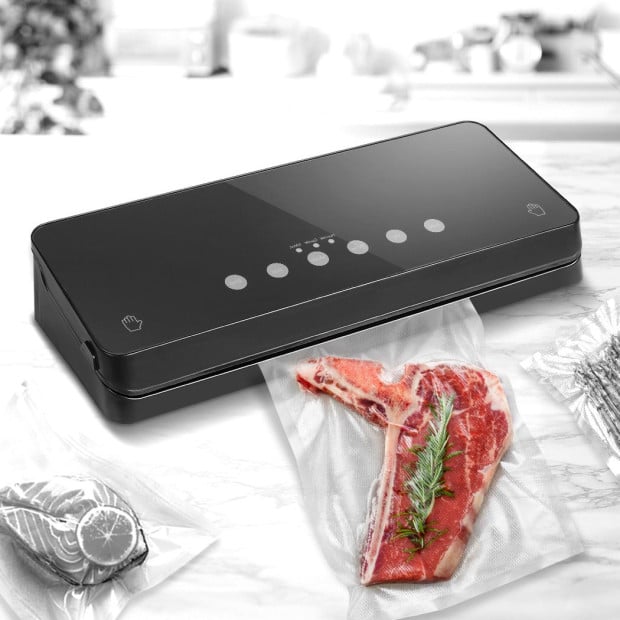 Food Vacuum Sealer Machine Fresh Storage with Seal Bags Black Image 8