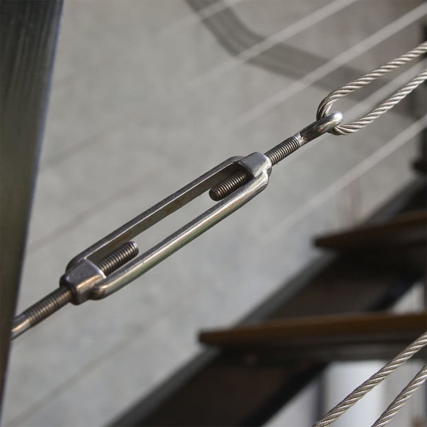 Wire Rope DIY Balustrade Kit 10 Set Stainless Steel Grade 316 Eye Image 8