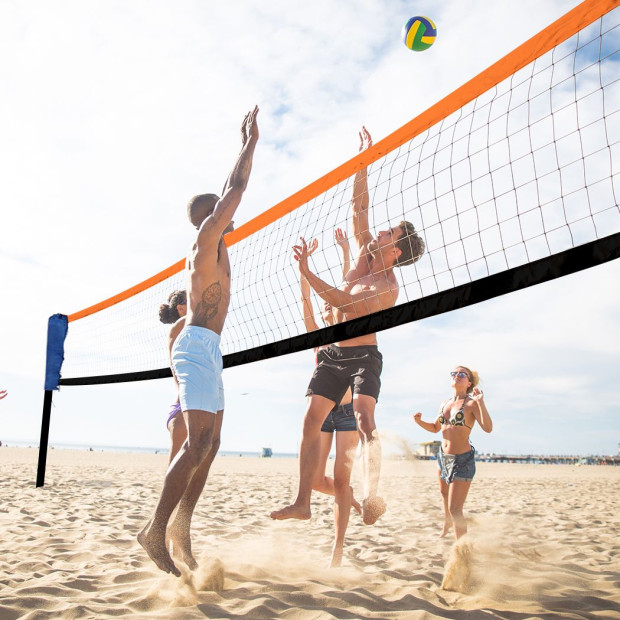 4M Badminton Volleyball Tennis Net Stand Beach Backyards Image 8