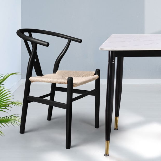 Dining Chairs Wooden Hans Wegner Chair Wishbone Chair Cafe Lounge Seat Image 8