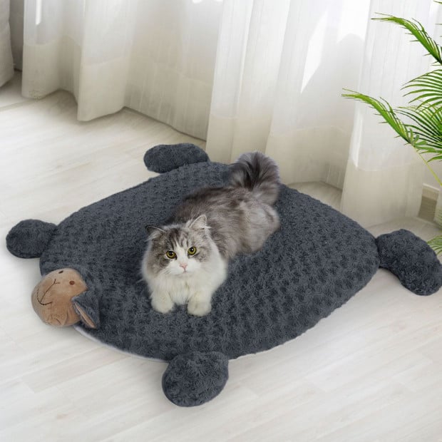 82cm Pet Bed Cat Calming Dog Squeaky Toys Cushion Puppy Mat Charcoal Image 8