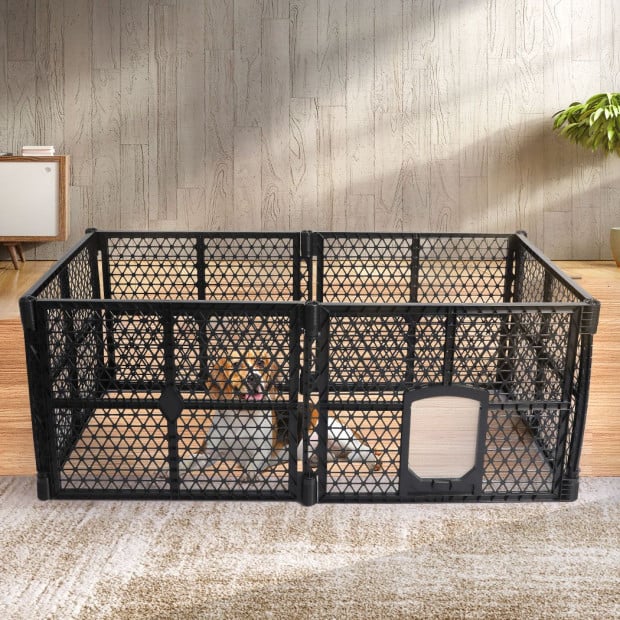 Pet Playpen Foldable Protable Dog Plastic Garden Outdoor 6 Panels Image 8