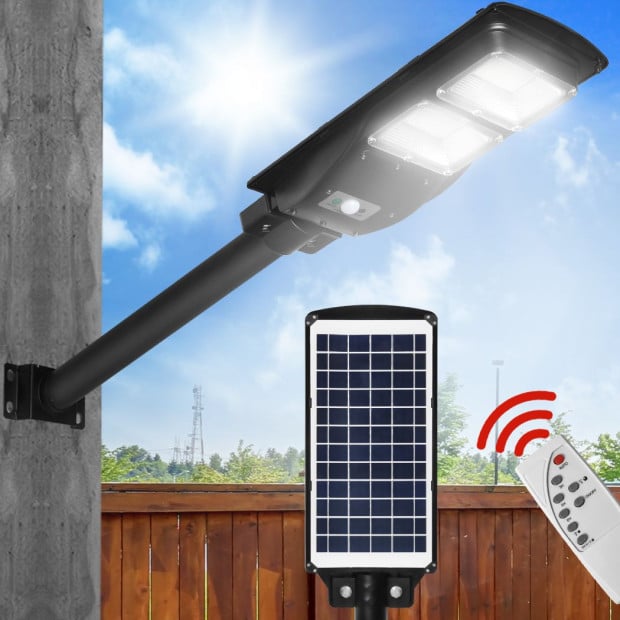 Solar Sensor LED Street Light Garden Wall Motion Pole Outdoor 60W Image 8