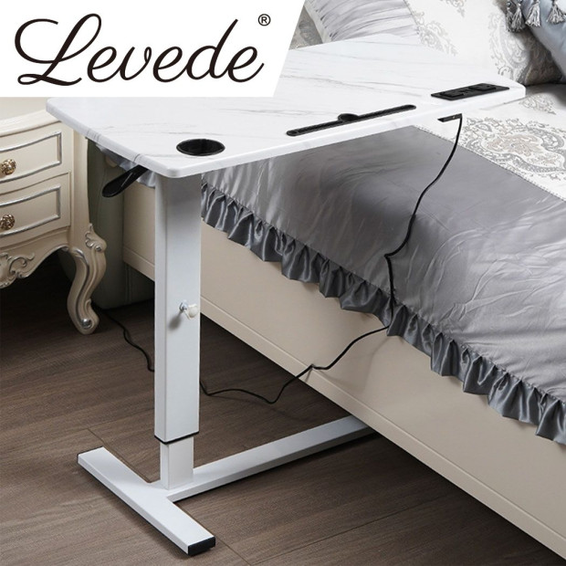 Standing Desk Height Adjustable Office Computer Table Shelf USB Image 8