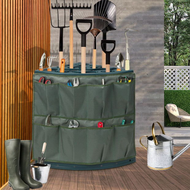 Garden Tools Rack Farm Shed Garage Storage Handles Organizer Holder Image 8