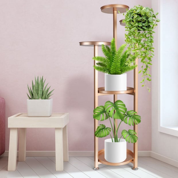 Plant Stand Outdoor Indoor Flower Pots Rack Garden Shelf Black 100CM Image 8