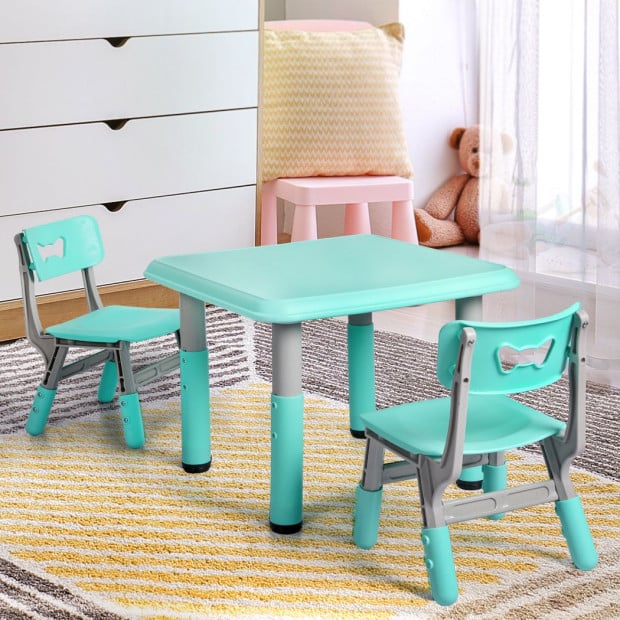 Kids Table Chairs Children Furniture Play Study Desk Set Green Image 8