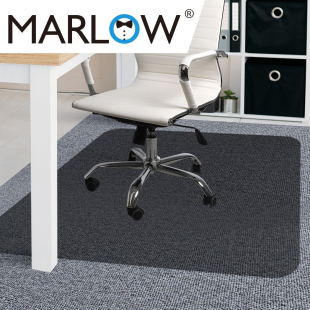 Chair Mat Office Carpet Floor Protector Computer Work 135cm x 114cm Black Image 7