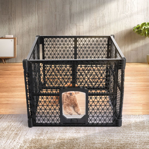 Pet Playpen Foldable Protable Dog Plastic Garden Outdoor 4 Panels Image 8