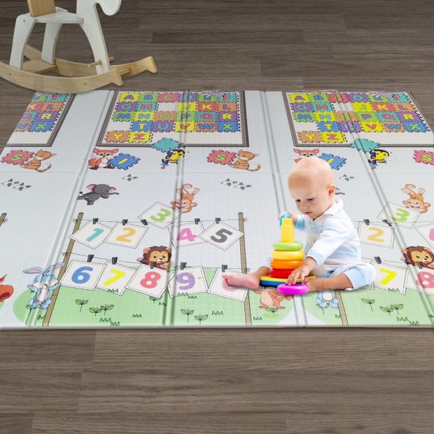 Kids Play Mat Baby Crawling Pad Floor Foldable XPE Foam Non-slip Zoo Image 8