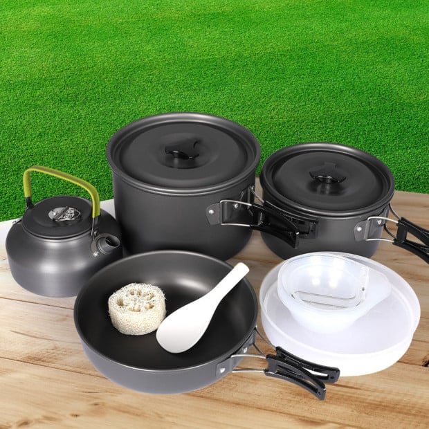 16Pcs Camping Cookware Set Outdoor Hiking Portable Picnic Image 8