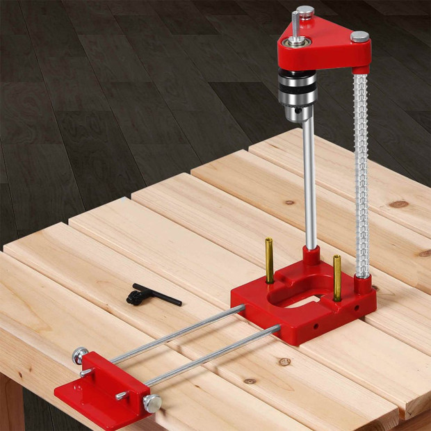 Drill Locator Alloy Steel WoodworkingPunch Guide Jig Tool Adjustable Image 8