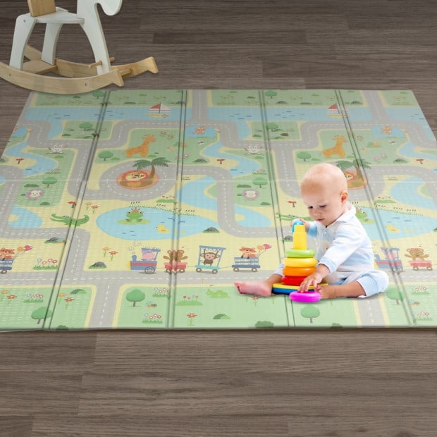 Kids Play Mat Baby Crawling Pad Floor Foldable XPE Foam Non-slip Star Image 8