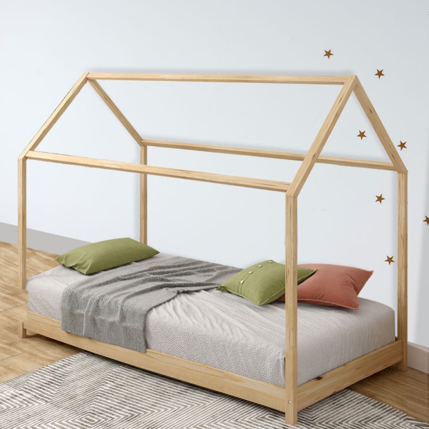 Bed Frame Single Wooden Timber House Frame Wood Mattress Base Platform Image 8