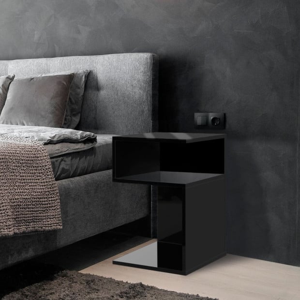 Bedside Tables Drawers Side Wood Nightstand Storage Cabinet Bedroom Image 8