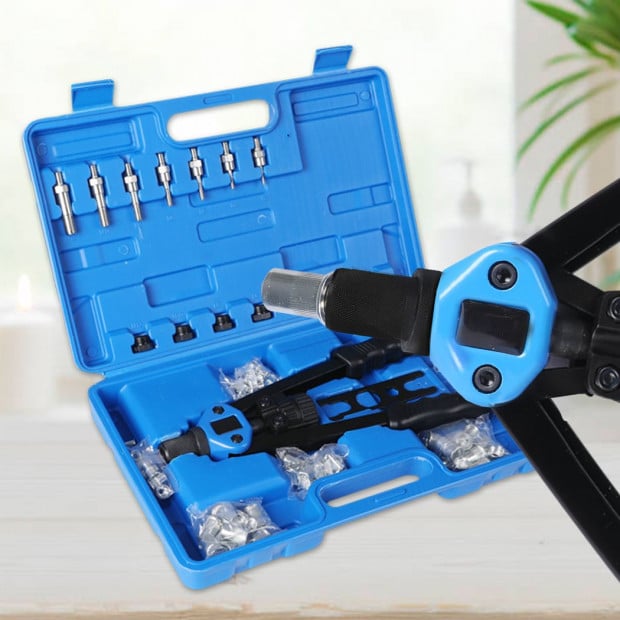 110Pcs Nut Riveter Kit Mandrels Riveting Gun Tool Kit Thread M3-M12 Image 7