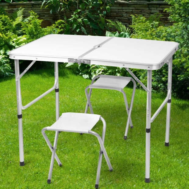 Camping Table Chair Set Folding Portable Outdoor Picnic BBQ Desk Image 8