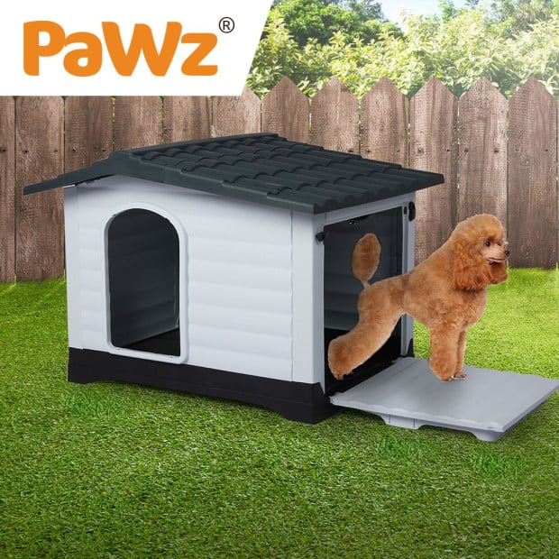 Plastic Dog Kennel Outdoor Indoor Pet Garden House Weatherproof Image 8