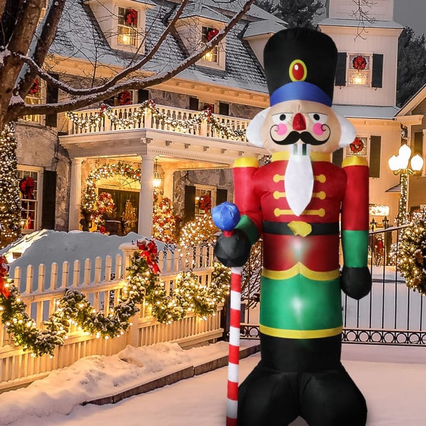 Inflatable Christmas Decorations Nutcracker 2.4M LED Lights Image 8