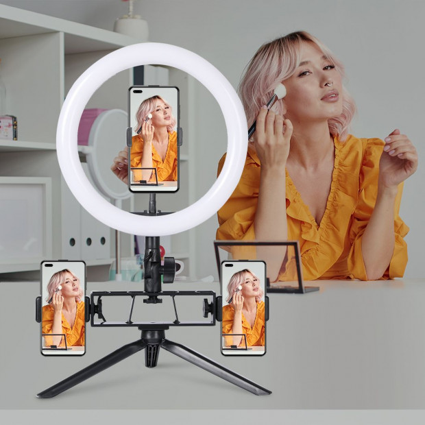 LED Ring Light with Tripod Stand Dimmable Studio Photo Makeup Image 7