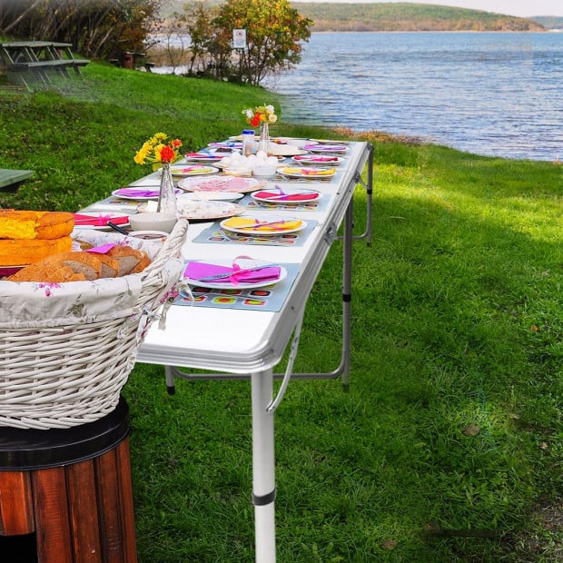 Folding Camping Table Aluminium Portable Outdoor Foldable Tables 180cm Image 8