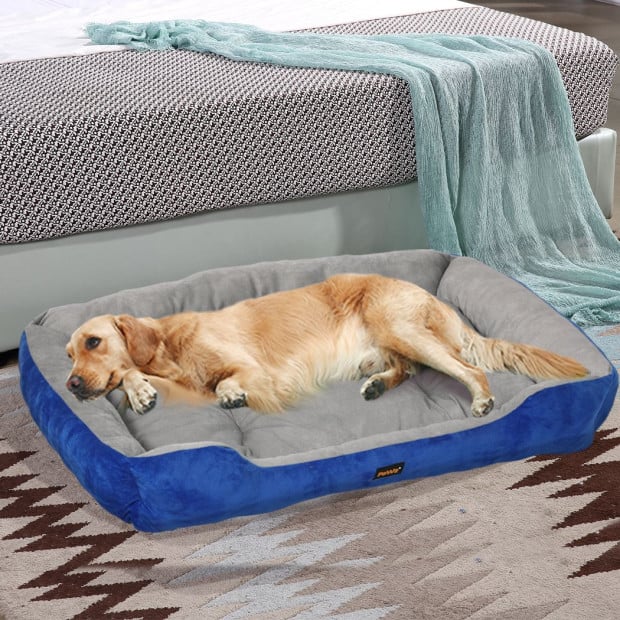 Pet Bed Dog Bedding Mattress Mat Cushion Soft Pad Pads Mats XXL Navy Image 8