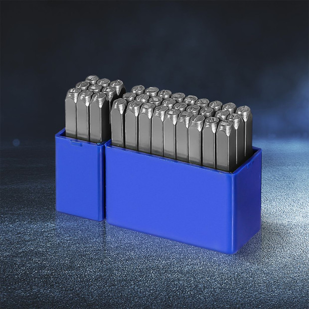 Letter Number Punch Stamp 8mm HRC60 Hardened Ball Bearing Steel 36Pcs Image 8