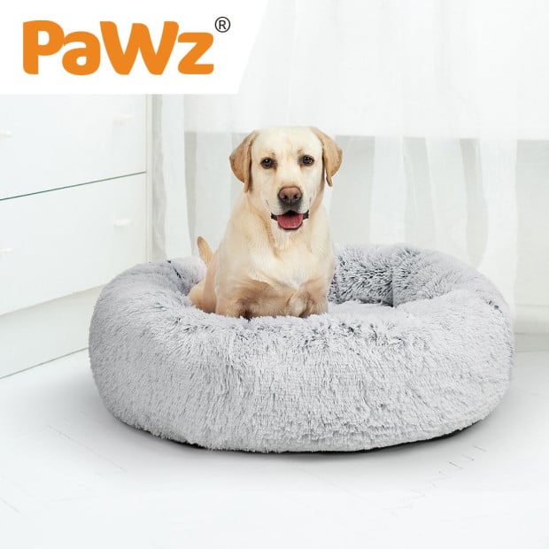 Pet Bed Cat Dog Donut Nest Calming Mat Soft Plush Kennel L Image 8