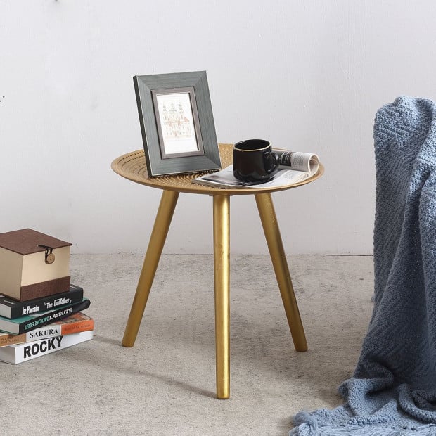 Coffee Table Side End Tables Antique Storage Bedside Furniture Gold Image 8