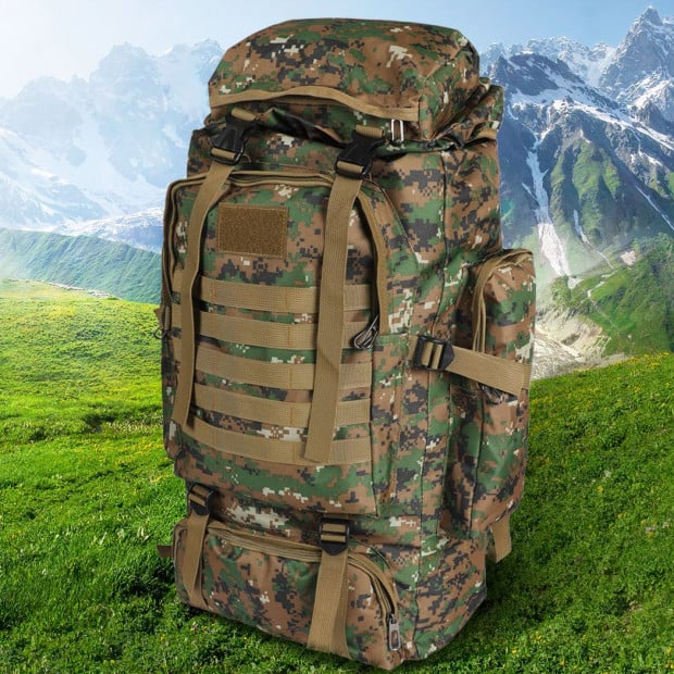 80L Military Tactical Backpack Hiking Camping Outdoor Army Bag Image 7