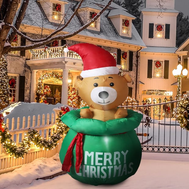 Inflatable Christmas Decorations Bubbly Bear 1.5M LED Lights Image 8