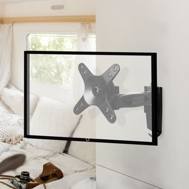 Traderight Caravan LCD TV Bracket Wall Mounted Adjustable Single Arm Image 8