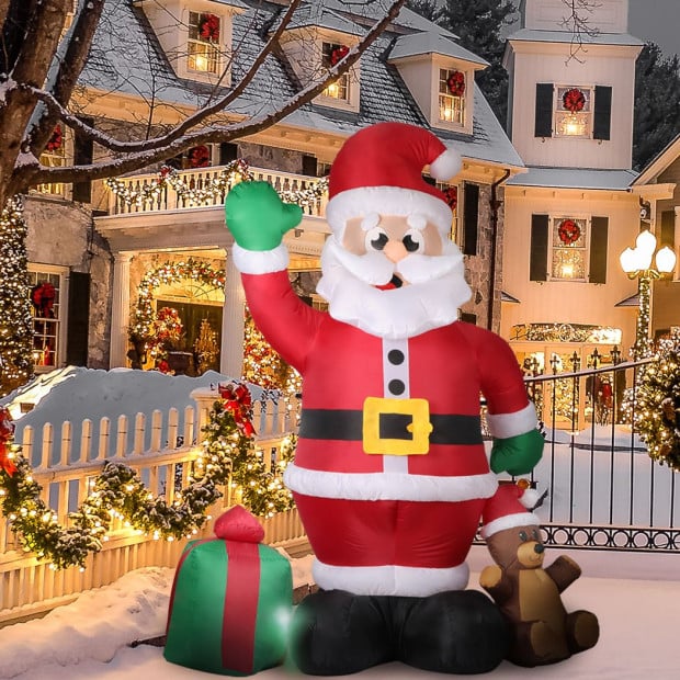 Inflatable Christmas Outdoor Decoration Santa 2.4M LED Lights Image 8