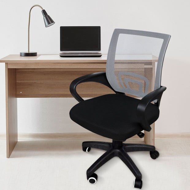 2x Office Chair Gaming Computer Mesh Chairs Seating Work Grey Image 8