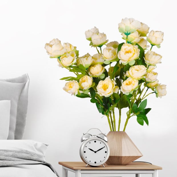 6x Artificial Flower 7 Heads Flowers Garden Home Decor Yellow Image 8