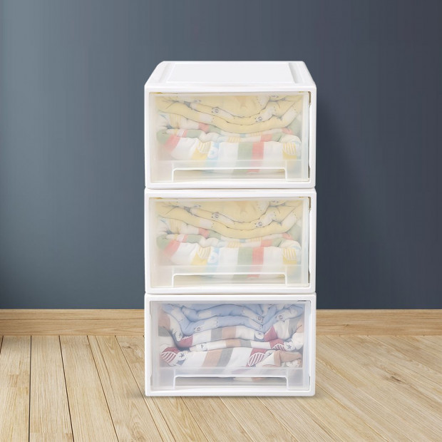 Storage Drawers Set Cabinet Organiser Box Chest Drawer Stackable Image 7