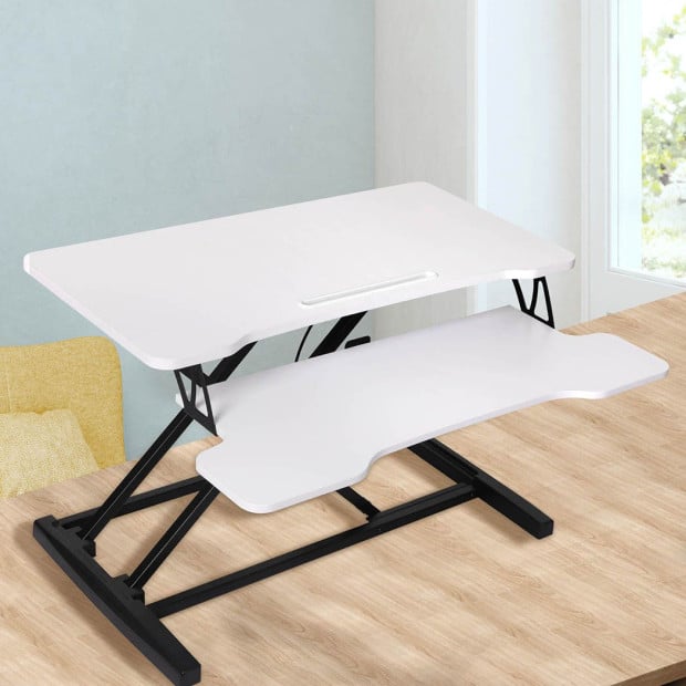 Standing Office Desk Riser Height Adjustable Shelf Computer Image 8
