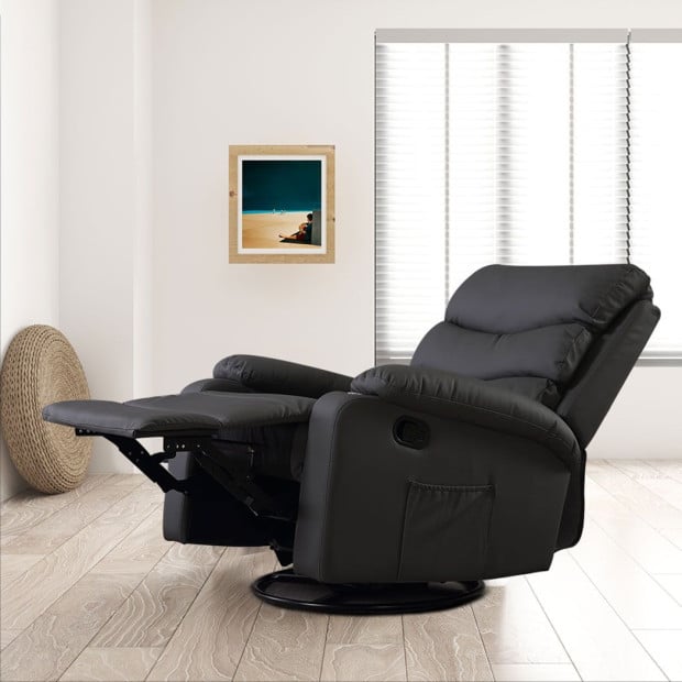 Massage Chair Recliner Chairs Heated Lounge Sofa Armchair 360 Swivel Image 8