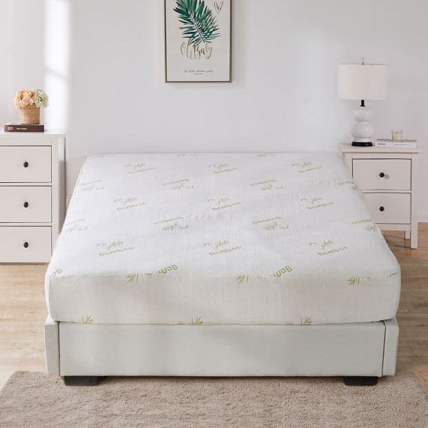 DreamZ Mattress Protector 70% Bamboo Hypoallergenic Topper King Single Image 7
