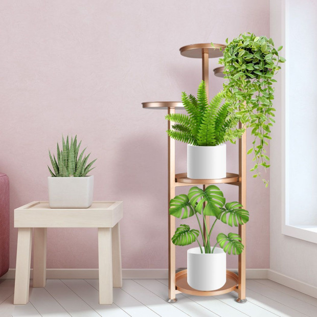 Plant Stand Outdoor Indoor Flower Pots Rack Garden Shelf Black 120CM Image 8