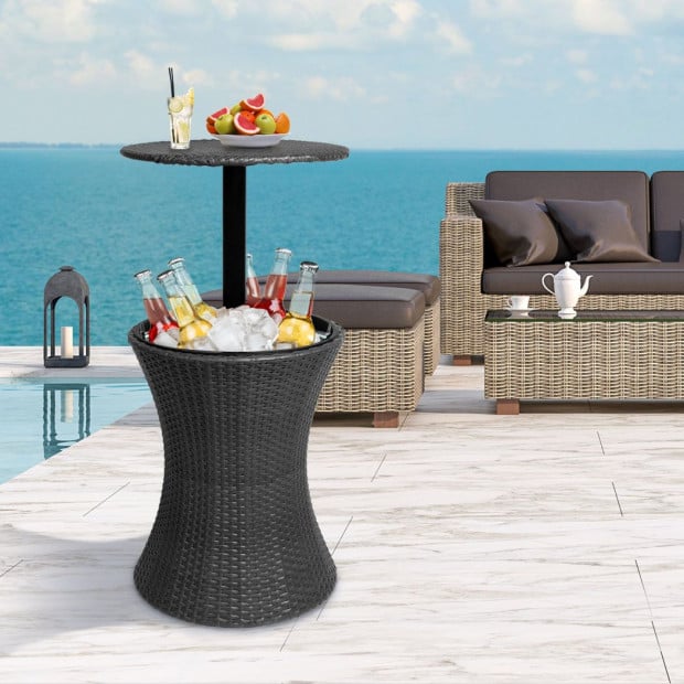 Outdoor Setting Furniture Patio Pool Storage Box Black Image 8