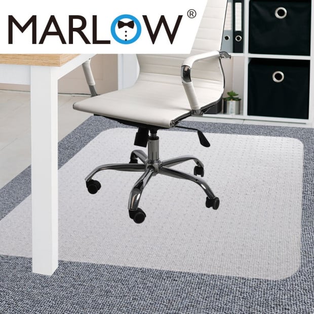 Chair Mat Office Carpet Floor Protector Computer Work 135cm x 114cm Clear Image 6